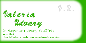 valeria udvary business card